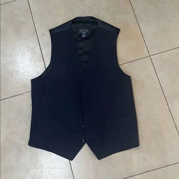 Men’s 3 piece Pronto Uomo Platinum Wool Suit, navy blue, new, 42S
